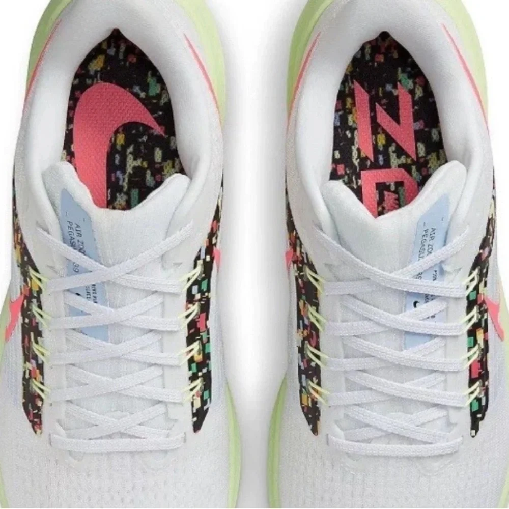Nike Air Zoom Pegasus 39 Road Running Shoes sz 8.5 Women's FD0878-100 White/Pink - Picture 2 of 12